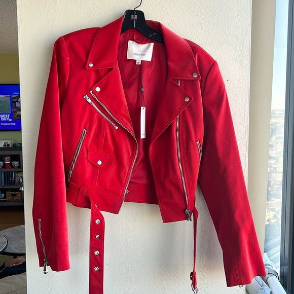 Cinq a sept Zoe red sangria jacket - Picture 3 of 7